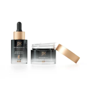 Gradient Black Frosted Skincare Bottles Set 30 ml 1oz Body Butter and Oil Packaging Sets