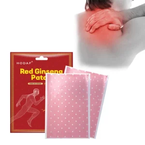 HODAF Organic Red Ginseng Care Patch CE Certified 7x10cm Traditional Herbal Body Sticker for Pain Relief and Improved Health