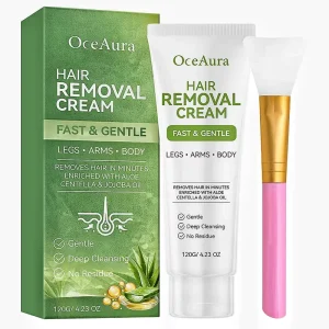 Hair Removal Cream for Men & Women Painless Depilatory for Sensitive Skin Intimate Areas Moisturizing with Aloe Vera Vitamin E