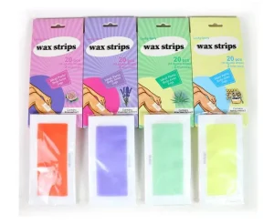 Hair Removal Nonwoven Wax Strip for Body Arms Legs Underarm Hair Eyebrow Bikini Contains Waxing Strip 10 Strips 2 Wipes