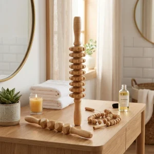 Handheld Maderotherapy Set Wood Therapy Massage Tools for Body Shaping Lymphatic Drainage Massager Wooden Massage Device Home