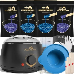 Hard Wax Natural Depilatory Kit for Salon Brazilian Bikini Intimate Waxing Painless Rosin & Beeswax
