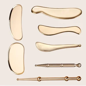 Health Care Tools Whole Body Massager Neck Lifting Massager High Quality Copper Brass Gua Sha Facial Tool With Box Can Be Custom