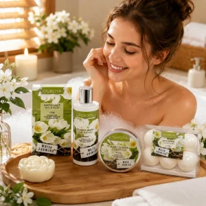 Hearty Bath Series Set Lotion Cream Exfoliate Moisturizing Nourishing Mother’ Day Bath Gift Set