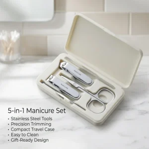 Heavy Duty High Sharp Clipping Durable Personal Hygiene Tools Manicure Set Mini Nail Care Kit with Storage Box