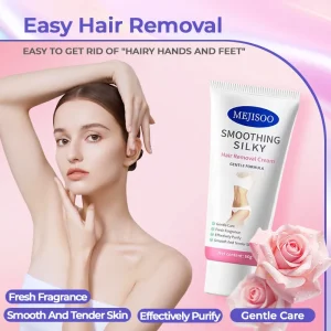 Herbal Female Face Hair Removal Cream Aloe Scented Legs & Body for All Skin Types Mild Painless Non Irritating