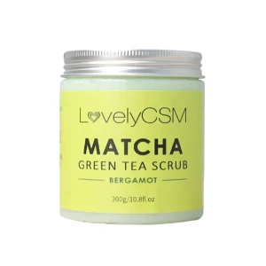 Herbal Matcha Green Tea Body Scrub Exfoliating Multi Purpose Facial Body Wash Salt Chemical for Hydrating Skin