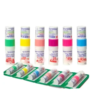 Herbal Mint Incense Tube with Refreshing Oil Poy Sian Nasal Inhaler Stick Mint Flavor 5ml Capacity 3 Year Shelf Life