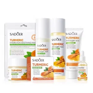 Herbal Whitening Body Skin Care Set Deep Layer Nourishing Soap Serum Scrub Turmeric Witch Hazel Centella Main