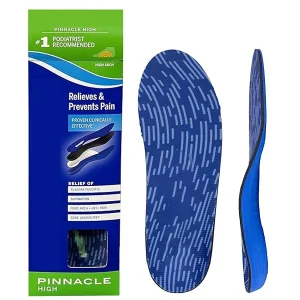 High Arch Pain Relief Orthotic Inserts for Supination Support Comfort Plantar Fasciitis Flat Feet Overpronation
