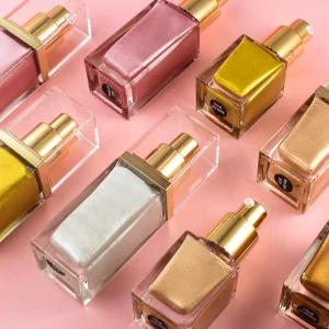 High Pigment Gold Face Creamy Highlighter Makeup Body Glow Shimmer Vegan Liquid Highlighter
