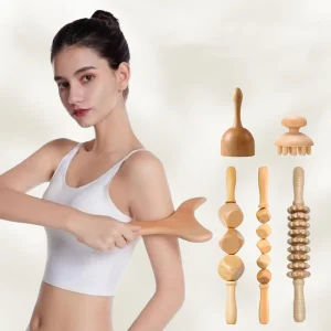 High Quality 6 in 1 Massage Tools Relaxing Muscle Body Shaping Massage Wood Therapy Massage Kit for Home Beauty Salon