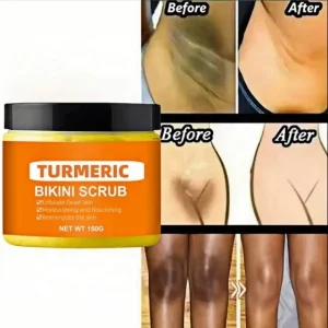 High Quality Bikini Underarm Exfoliator Turmeric Whitening Scrub Deep Cleanseing Kojic Acid Body Scrub