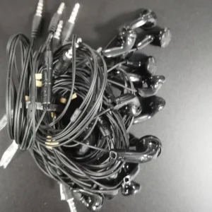 High Quality Black Wired In-Ear Earphones Active Noise Cancellation (ANC) AAC Codec IPX-0 Waterproof 1.2m Cord Dynamic Driver
