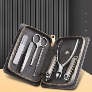 High Quality Manicure Sets Pedicure Kits Stainless Steel Nail Clipper Personal Care Tools with PU Leather Case