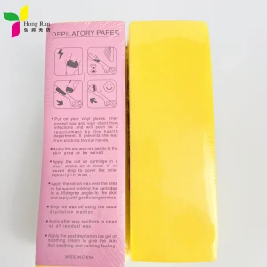 High Quality Nonwoven Fabric Hair Removal Wax Strip for Arm and Body Depilatory Yellow Wax Strips