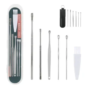 High Quality Portable Ear Cleaner Set Ear Cleaning Spiral Earpick Wax Remover Curette Spiral Spoon Earpick Set Ear Cleaning Tool