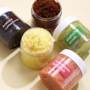 Himalayan Brown Sugar Matcha Coffee Turmeric Sea Salt Whitening Exfoliating Face Body Scrub