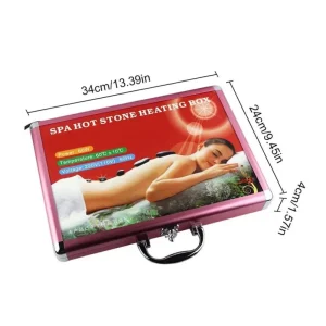 Himalayan Salt & Jade Hot Stone Massage Set W Heater Aromatherapy Pain Relief for Back Neck Foot Perfect Gift for Therapists