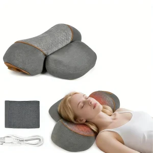 Home Health Care Neck Massage Pillow Electric Vibration Hot Compress Spine Head Neck Massage Cushion