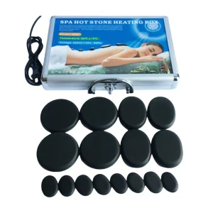 Hot Himalayan Salt Jade Stone Heat Massage Kit Basalt Energy Stones Massager for Spa With Heater