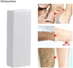 Hot Sales White Beauty Salon Hair Removal Wax Strip Non Woven Fabric 7*20cm Customizable Size 100pcs bag