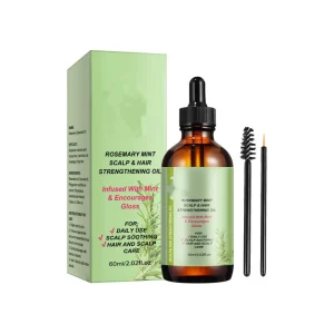 Hot Sell Private Label Natural Multipurpose Oil Hair Growth Scalp Serum Rosemary Essential Oil With Brush