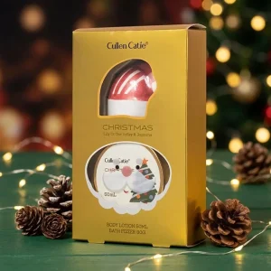 Hot Selling Factory Price Merry Christmas Bath Gift Set Bath Fizzer Body Lotion Skin Care Set Christmas Gift Set
