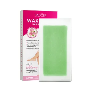 Hot Selling SADOER Honey Smooth Double sided Hair Removal Wax Paper Depilatory Body Wax Strips for Legs Arms Hair Removal