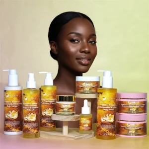 Hot Selling Skin Body Care Custom Skin Care Vitamin C Set Body Lotion Shower Gel with High Quality for Black Women