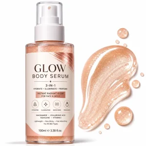 Hydrating Body Highlighter Glow Body Serum for Face Body Lightweight Non Sticky Illuminating Glow Serum for Radiant Skin