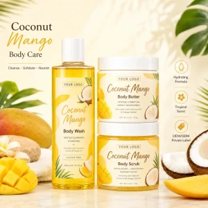 Hydration Coconut Mango Body Care Set for Body Whitening Anti Dark Spot Anti Aging