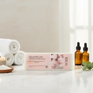 IDEAL Easy to Use Pre cut Bleached Muslin Wax Strips 100% Cotton 7*20cm 180g Pack Heat Transfer Printed 100pcs Shrink