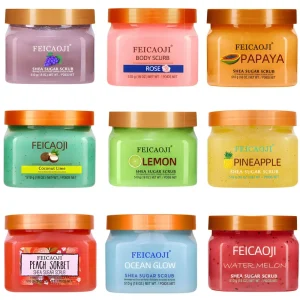 Ice Cream Sugar Salt Scrub Deep Cleaning Exfoliating Moisturizing Fruity Bath Salt Turmeric Body Scrub Mineral Hyaluronic Acid