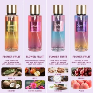 Inspired by Bare Vanilla 250ml Women’s Body Mist Perfume with Woody Floral Fruity Scent Long Lasting & Moisturizing