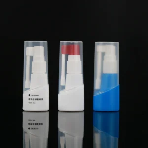 JM4-8031 25ml Oval PE Oral Spray Bottle with Screen Printing and Pump Sprayer ISO9001 Certified