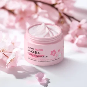 Japan Sakura 25g Body Scrub Exfoliating Facial Scrub for Deep Cleansing and Reduced Dullness Skin Smooth Easy to Push