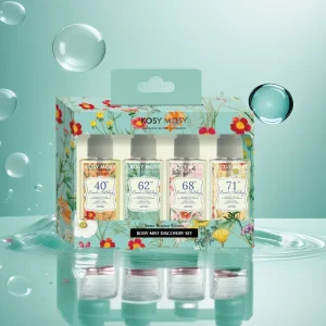 KMD034 6 Modern Style Daily Use Summer Refreshing Long Last 4pcs Mixed Body Mist Set for Woman