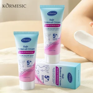 KORMESIC 60g Body Care Moisturizing Mild Non Irritating Silky Smooth and Clean Underarm Peach Hair Removal Cream