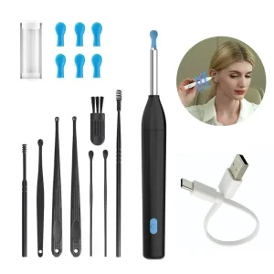 Kids Rechargeable Wireless WiFi Ear Endoscope HD Microscope Visual Ear Pick Intelligent Ear Cleaning Tool with US Plug