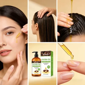 Kinodin Golden Cold Pressed Jojoba Oil 100% Pure Natural Organic Carrier Oil for Hair & Skin From China Supplier