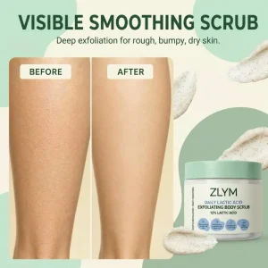 Korean Lactic Acid Body Scrub 12% AHA Exfoliating Smoothing Hydrating Glass Skin Sugar Scrub for Body Care