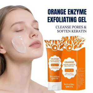 Korean Orange Enzyme Exfoliating Gel 100g Gentle Peeling Scrub for Face & Body Brightening Dead Skin Remover OEM