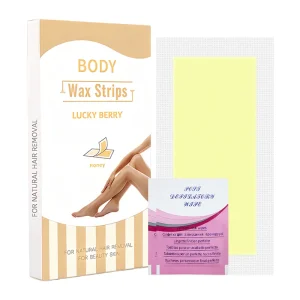 LUCKY BERRY Organic Vegan Natural Nonwoven Fabric Hair Removal Wax Strips Custom Logo OEM ODM Beauty Salon Spa Use Not Tested