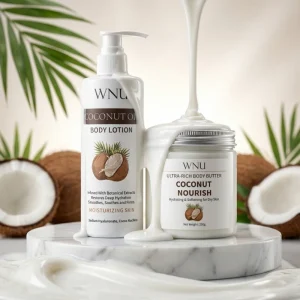 Large Capacity Coconut Oil Body Lotion Whitening Moisturizing Cream Hydrating Nourishing Brightening Long-lasting