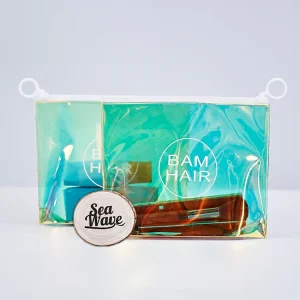 Laser Color Shifting PVC Zip Pouch Transparent Reusable Hair Accessory Bag Custom Printed Beauty Travel Organizer Bag