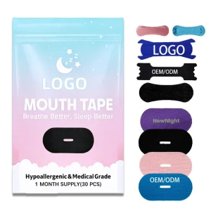 Latex Free Hypoallergenic Non woven Cloth Anti Snoring Nasal Strips Customized Design Improved Breathing Patches