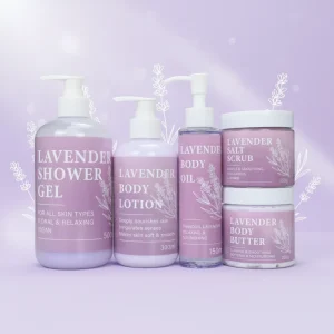 Lavender Body Care Set OEM ODM Custom Brand Moisturizing Exfoliating Nourishing Relaxation Spa Beauty Kit