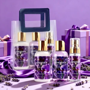 Lavender Body Wash Body Lotion Body Spray Set Natural Essential Oil Relaxing Moisturizing Skin Care Kit for Daily OEM