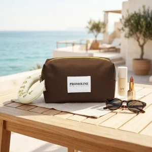 Lavender Cosmetic Bag With Wristlet Strap Gold Zipper Makeup Pouch for Travel Beauty Gift